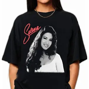 Selena Shirt, Selena Quintanilla Shirt, Vintage Unisex Short Sleeve T-Shirt Rifle Grunge Graphic Album