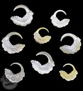 Feather Mother of Pearl Hangers