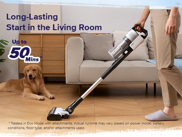 [Live] LEVOIT LVAC-200 Cordless Vacuum Cleaner, Stick with Powerful Suction, Up to 50 Minutes, Rechargeable, Carpet, Hard Floor, Pet Hair, Deep Clean