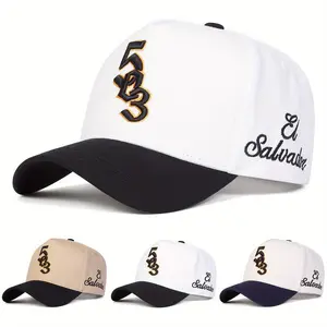 Unisex Number 503 Embroidered Baseball Cap Outdoor Adjustable Sunscreen Leisure Hat Travel Tourism Beach Vacation