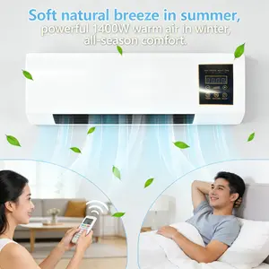 Ultra Quiet Operation! 1400W Dual Mode Wall Fan Gentle Natural Wind Fast Heating For Peaceful Rest