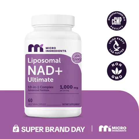 Micro Ingredients Liposomal NAD+ Ultimate 1,000mg, 60 Veggie Capsules