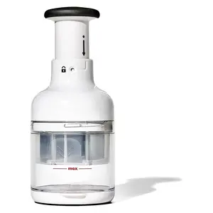 Good Grips Vegetable Chopper White with Sharp Stainless Steel Blade Ergonomic Knob & Convenient Catcher Cup for Easy Meal Prep