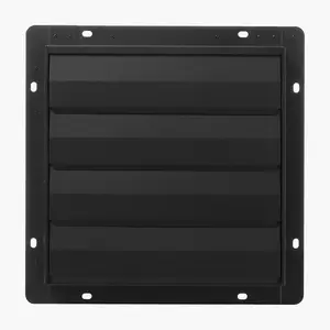 14 in. Shutter Exhaust Fan, Wall Mounted Attic Vent Fan with Smart Programming Variable Speed Temperature Control, 2000 CFM, EC Motor, Timer, for Shed, Garage, Greenhouse Ventilation Cooling, Black