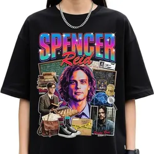 Criminal Minds Spencer Reid Graphic Tee - Official TV Show Shirt for MGG Fans - Premium Cotton Fit Hoodie