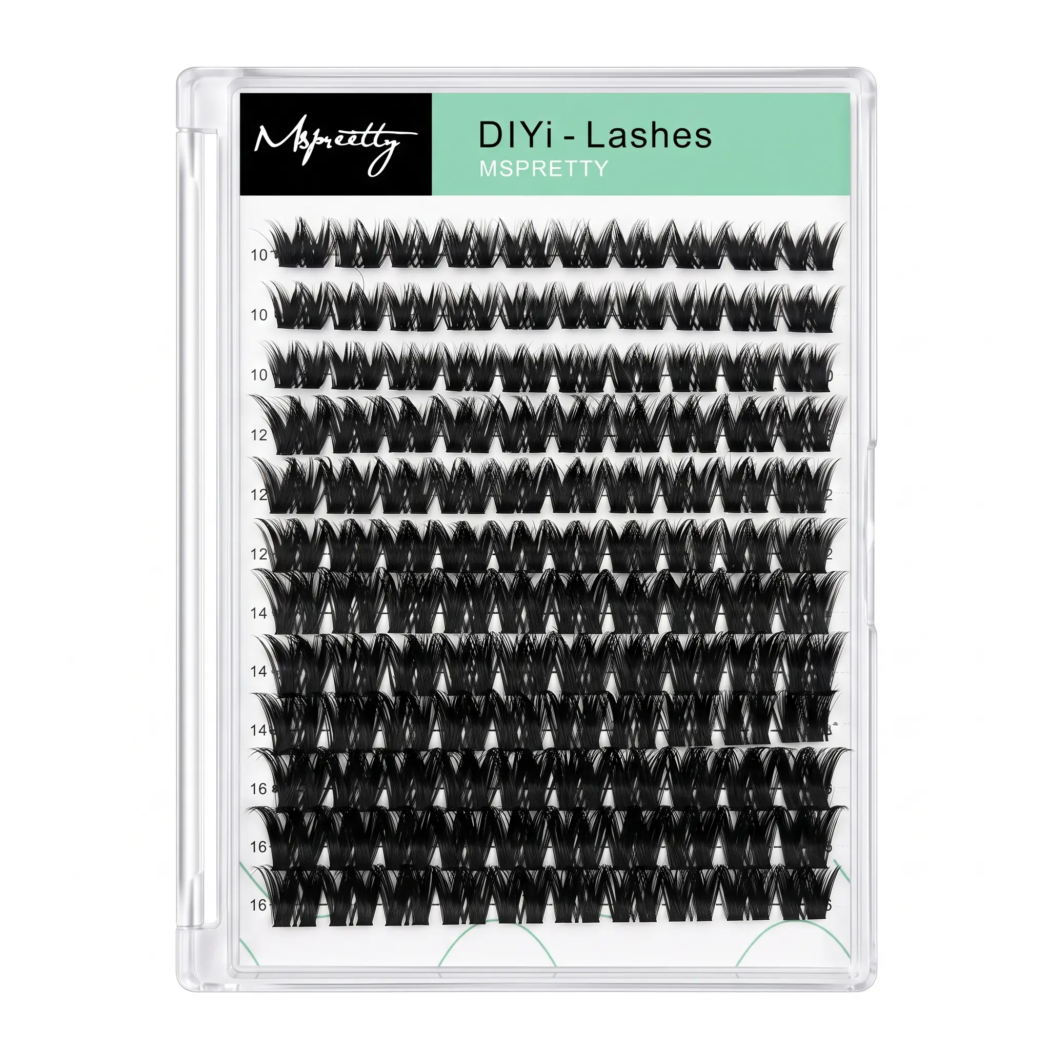 Transparent band deep spike style natural still fuffly mix lengthes YT47 DIY lash extension eyelashes