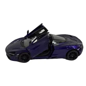 KINSMART 1:36 Scale McLaren 720S Model Car - Purple Die-Cast Metal & Plastic with Openable Doors & Pull-Back Action - 5 Inches Long