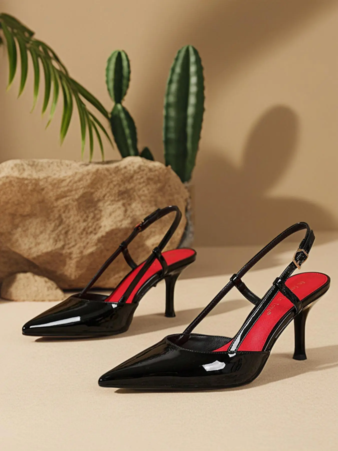 Women's Pointed Toe Stiletto Heels, Patent Leather Slip-On Shoes, Sexy Fashion High Heels for All Seasons, Comfortable Commuting Footwear