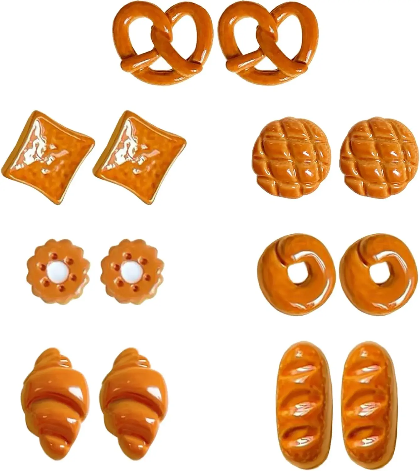 Food Earrings for Women Baking Earrings Cute Earrings for Women Bread Earrings Funny Stud Earrings Cute Small Earrings for Women