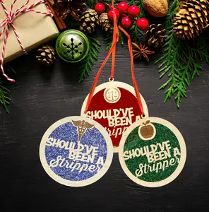 Funny Ornament - Should've Been A Stripper - Christmas Gift for Registered Nurse, Lawyer, Teacher - Christmas Decor