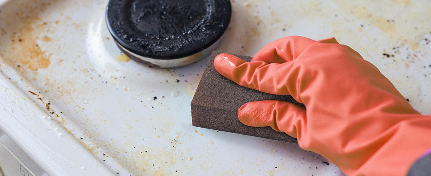 #backtoschool WORKPRO Sanding Sponge, 8 Pack Wet and Dry Dual-use Sanding Block, 60/80/120/220 Grit Assortment, Reusable Sandpaper Block for Wood, Metal, and Drywall