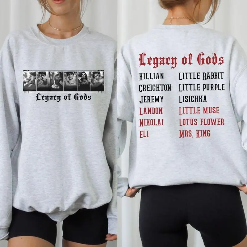 Legacy of Gods Series Book T shirt, Rina Kent Merch, Killian, Creighton, Jeremy, Landon, Nikolai, Eli, Dark Romance Smutty Readers Shirt, Bookish Merch, Booktok T-Shirt, T shirt, Hoodie Gifts Suitable for Book Lover
