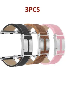 Women Magnetic Leather Watch Band, Elegant Design, Adjustable Length 165-215mm, Perfect for All Seasons & Gifts