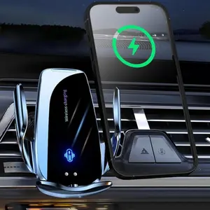 15W Wireless Car Charger, Wireless Fast Charging, Car Mobile Phone Magnetic Charging Holder, Auto Phone Wireless Charging Stand, Phone Accessories