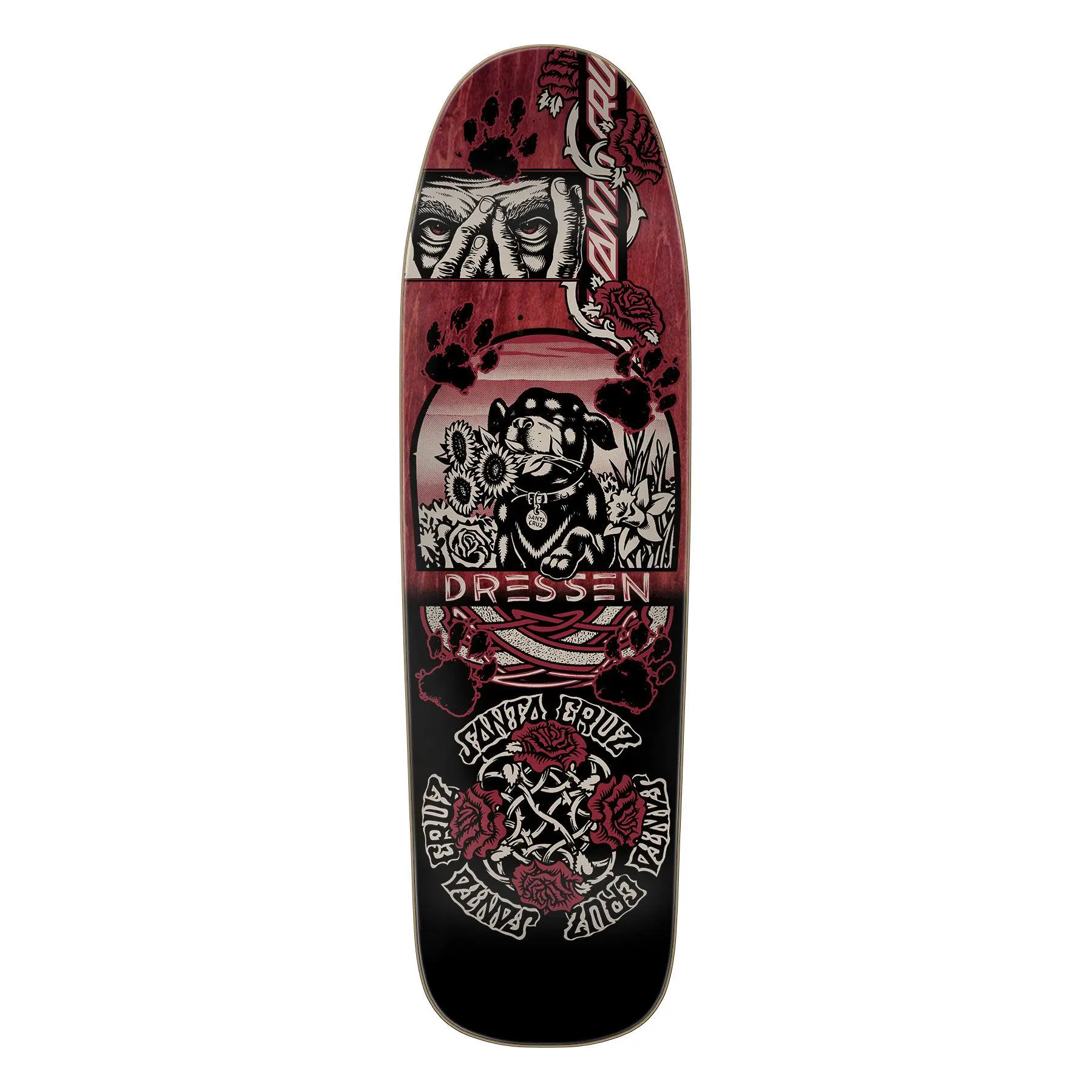 9.3in Dressen Evo Shaped Santa Cruz Skateboard Deck