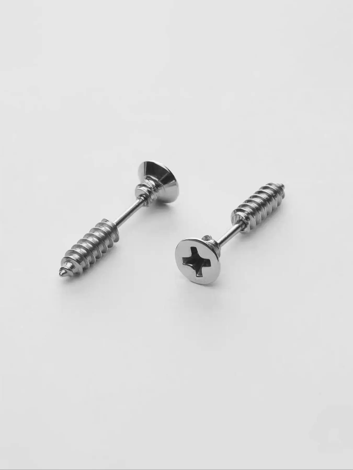 Simple Stud Screw Earrings, Stainless Steel Stud Earrings, Daily Wear, Work, Holiday, Dress Up, Party, Daily Accessories for Women & Girls, Fashion Je