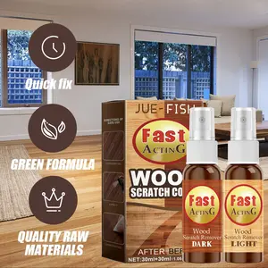 Wood Floor Scratch Repair Spray, Furniture Refinish Paint Care, Wood Flooring Scratches Fill Color Restorer, Home Renovation Solution, Stain Treater Spray