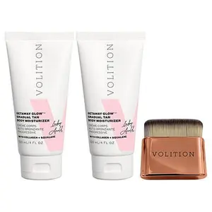 Volition Beauty Getaway Glow Gradual Tan Body Moisturizer w/Brush AS