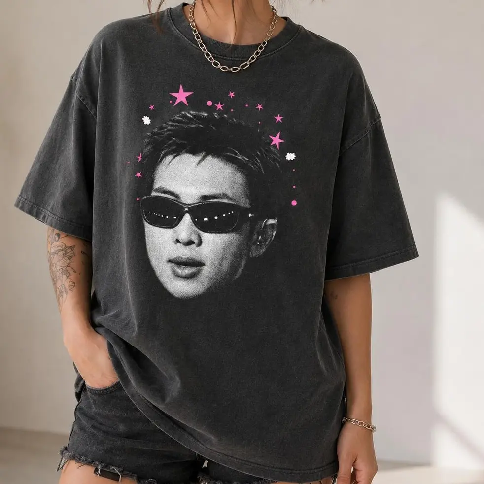 Comfort Colors Portrait RM Graphic Tee: Vintage Style K-Pop Apparel - Namjoon Merch Tee
