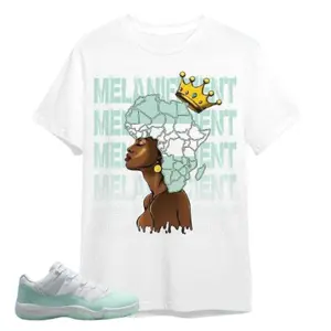 11 Low Igloo Graphic T-shirt, Melanificient Tee Shirt Match 11 Low Igloo Prism Mint Sneaker, Go-To Outfit, No Thinking Needed