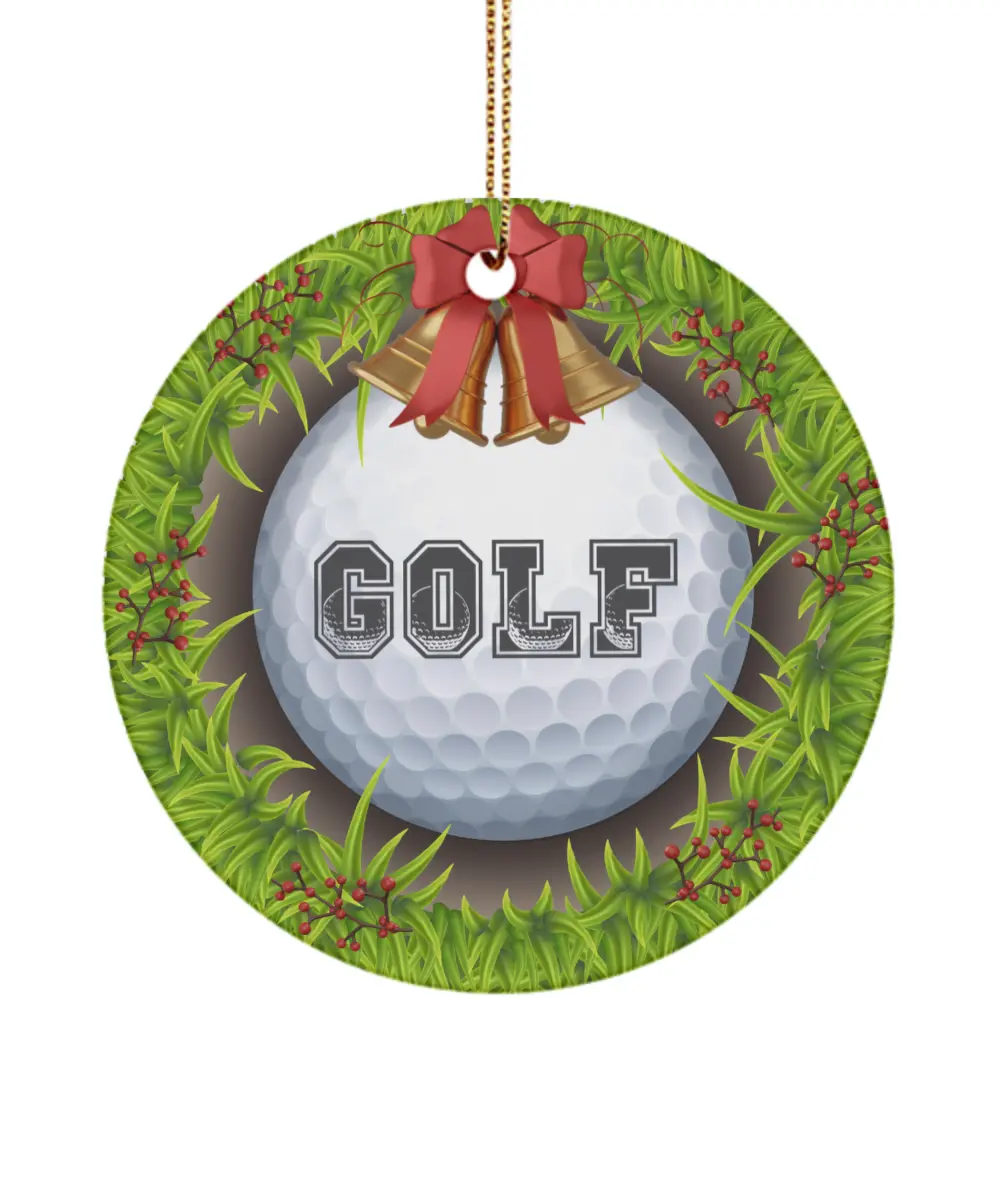Golf Christmas Present Golf Ball Ornament Keepsake Golf Lover Gift For Golfers Golf Christmas Decor