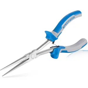 Long Reach Needle Nose Pliers 7 Inches Slim Extra Long Nose Pliers Mini Precision Wire Looping Fine Pliers for Jewelry Making, Bending Wire and Small Object Gripping, Smooth Jaws