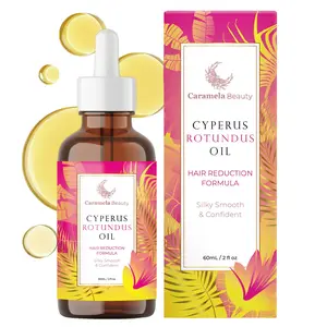 Cyperus Rotundus Oil - 60ml Natural Hair Growth Inhibitor Serum, Moisturizing & Soothing Hair Removal Oil for Body & Face