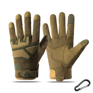 Men's Touchscreen Cycling Gloves, Tactical Glove, Adjustable Wrist Closure, Breathable All-Season Outdoor Sports Gloves for Hiking