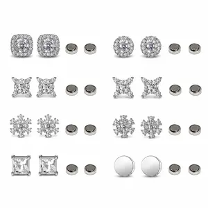 UURiel summerVibes Magnetic Ear Cuffs for Men & Women – No Piercing Hypoallergenic Cartilage Clip Earrings, Strong Magnet CZ Stud Set, Waterproof Non-Slip Gift for Her Him