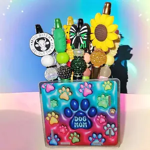 Beaded Pen Holder Set — 14 Cute Pens Included | Gift for Dog Lovers