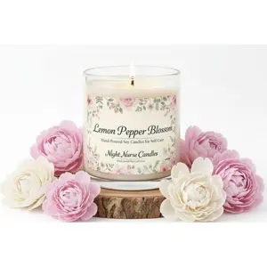Lemon Pepper Blossom Candle | Nurse Gift | Night Nurse Candles