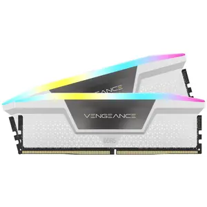 CORSAIR Vengeance RGB 64GB (2 x 32GB) 288-Pin PC RAM DDR5 6400 (PC5 51200) Desktop Memory Model CMH64GX5M2N6400C32W