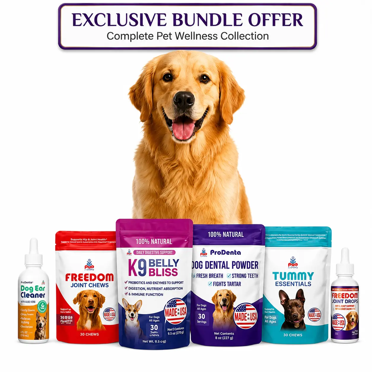 Pup Labs Ultimate Wellness Bundle | Complete Digestive, Joint, Dental & Ear Care for Dogs