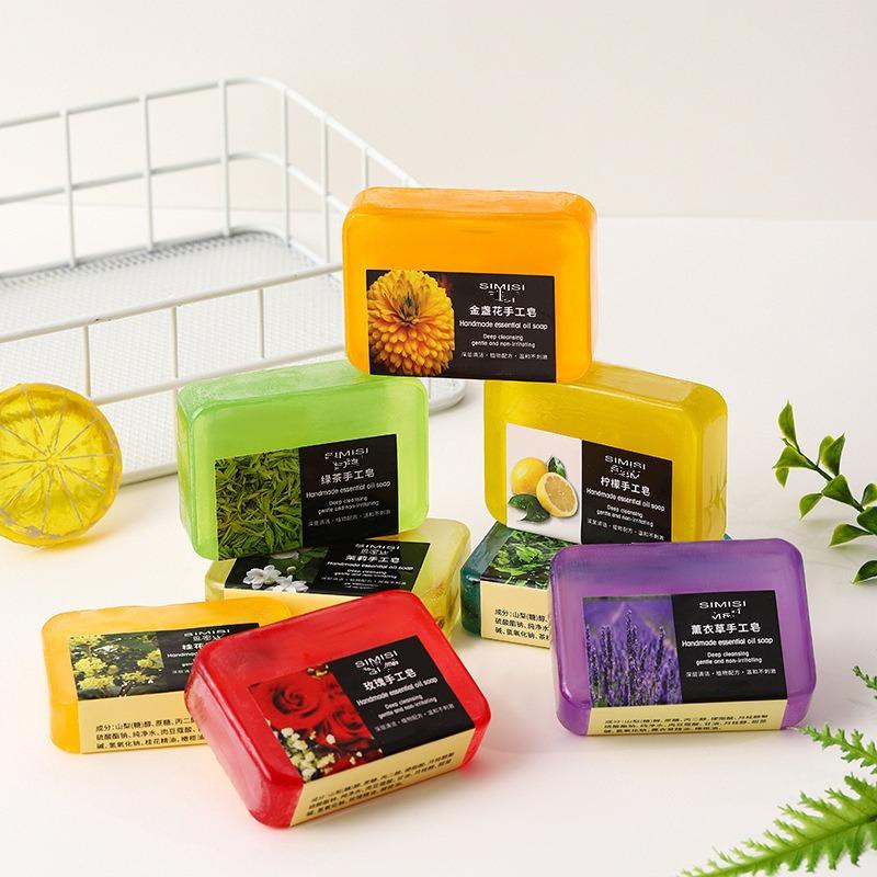 Natural Handmade Plant Soap Essential Oil Cleansing Bar For Face Body Bath Washing Mild Moisturizing Gentle Skin Care For Daily Home Use