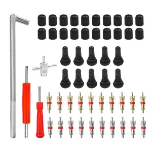 54pcs/Kit Valve Stem Installation Remover Repair Tool Puller Car Tire Plug Core