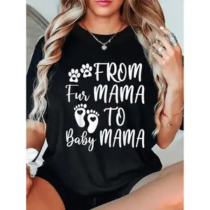 Fashion T Shirt for Pregnant Announcement From Mama to Mama