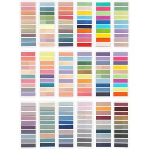 3600 count Books Tabs for Annotating Page Markers Morandi Sticky Index Tabs,Transparent Sticky Notes Tabs Label Stickers Index Tabs for Reading Notes, Classify File