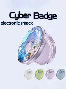 Electronic Badge Pin Anime Cosplay Accessory, Unisex Fashionable Brooch for Bags & Jackets, Trendy Clothing Decoration