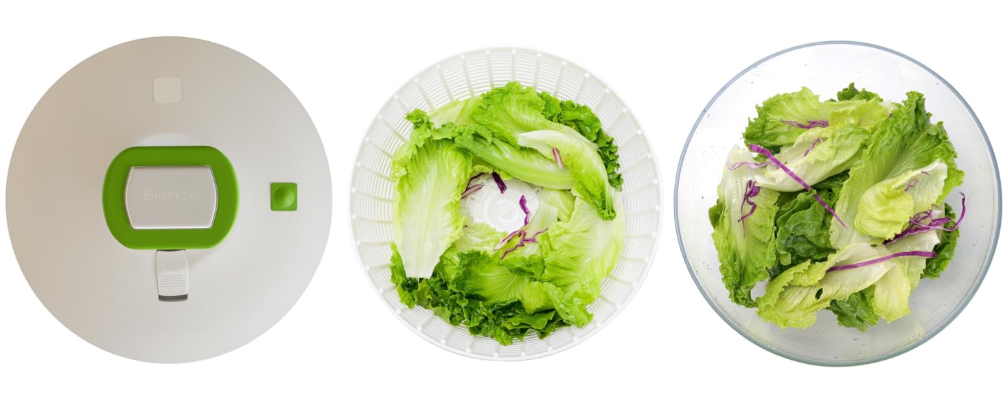 6.2 Qt Capacity Salad Spinner for Salad Prep, Kitchen Utensil Fruit & Vegetable Washer Dryer with Bowl & Colander, 1-Hand Pump, Compact Storage for Greens