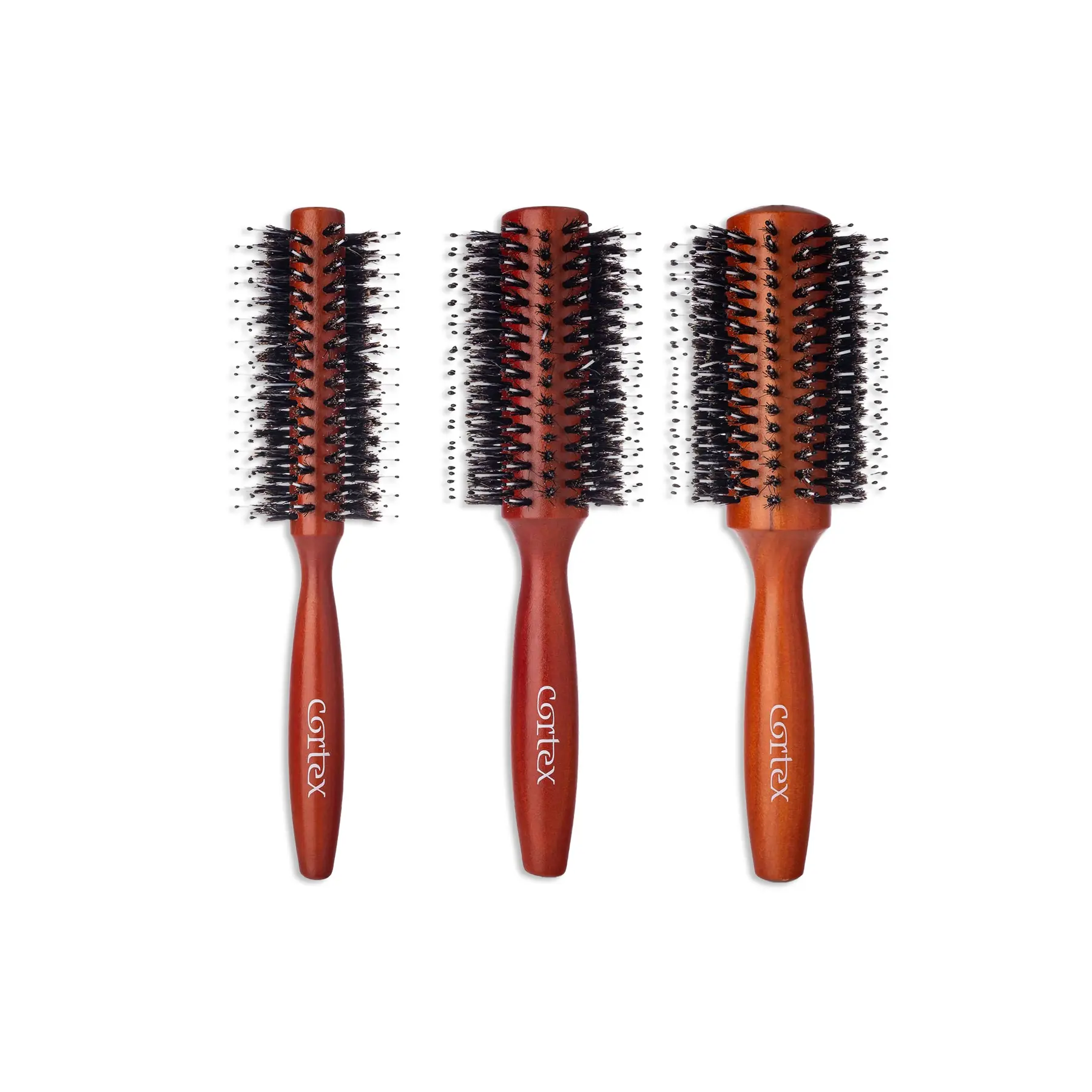 Nylon & Boar Round Brush Trio