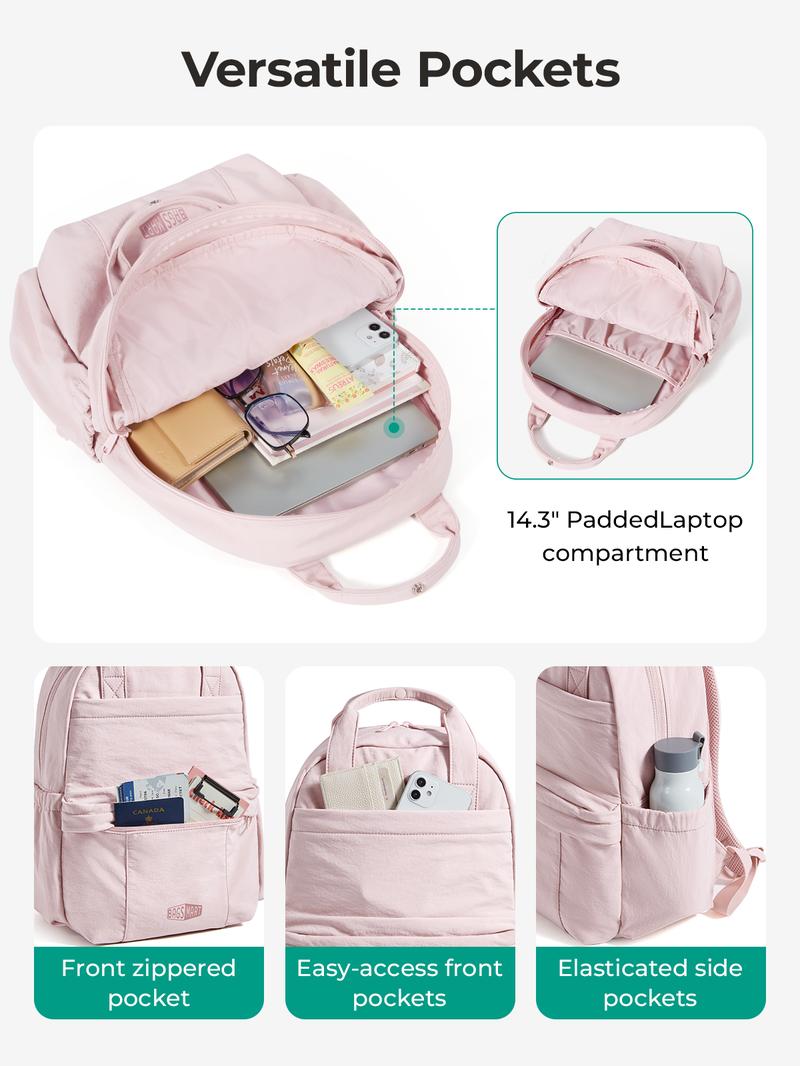 【NEW IN】BAGSMART Chic 15.8L Waterproof Casual College Backpack Fits 14.3" Laptop & 40 oz Water Bottle Lightweight 0.84lbs Travel Backpack for Adults TikTokShopHolidayHaul 【NEW IN】BAGSMART Chic 15.8L Waterproof Casual College Backpack Fits 14.3" Laptop & 40 oz Water Bottle Lightweight 0.84lbs Travel Backpack for Adults TikTokShopHolidayHaul
