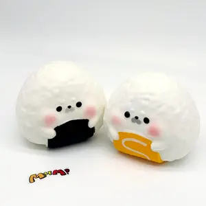 MHM Slow-Rebound Toy Series: Seal Rice Ball — Super soft and perfect for little hands. These soft, bouncy rubber toys are ideal for children; they make great gifts for birthdays and holidays, as well as excellent stress-relief toys.