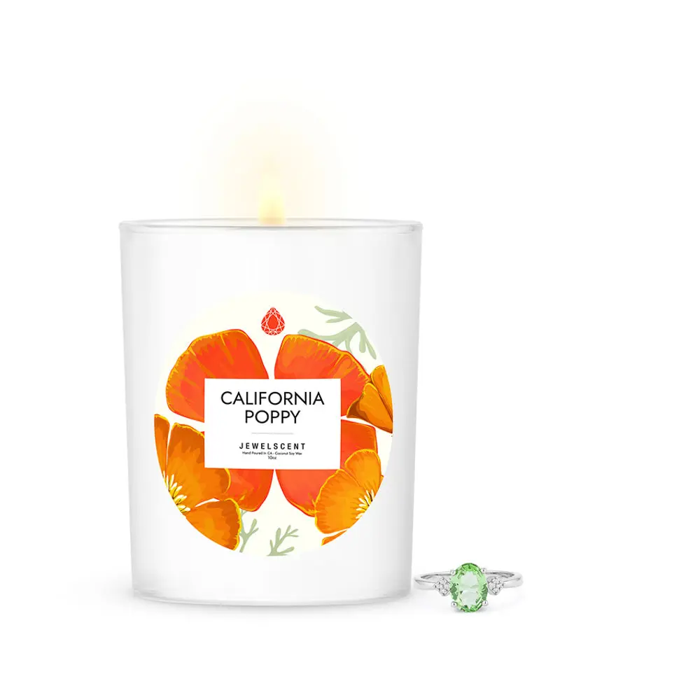 California Poppy 10oz Mystery Jewelry Candle California Poppy 10oz Mystery Jewelry Candle