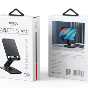 Yesido Adjustable Phone Stand with Textured Grip and Stable Base for Secure Placement and Easy Access