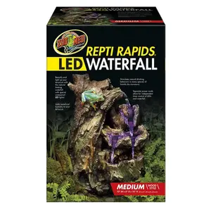 Zoo Med Repti Rapids® LED Waterfall – Medium Wood