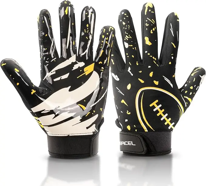 Youth Sticky Rugby & Football Receiver Gloves for Boys - High-Grip Sports Gloves for Kids' Competitive Games