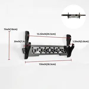 1-layer Japanese Wall Katana Shelf Support Wooden Sabre Cosplay Porp Stand Holder Display Real Size Japanese Katana Holder