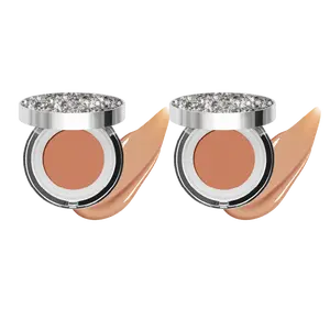 2aN Gleaming Tension Cushion Foundation Pact Duo Set (#27 Soft Amber, 0.45 oz*2) - Korean Cushion Foundation Makeup, Lightweight & Buildable Coverage with Ceramides and Centella Asiatica