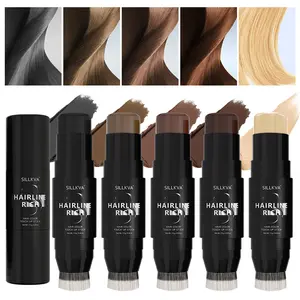 SILLKVA Hairline Touch-Up Stick – Instant Root Cover for Gray Hair & Thinning Areas, Waterproof Hairline Concealer, Natural Finish | Black, Light Brown, Medium Brown, Dark Brown & Golden