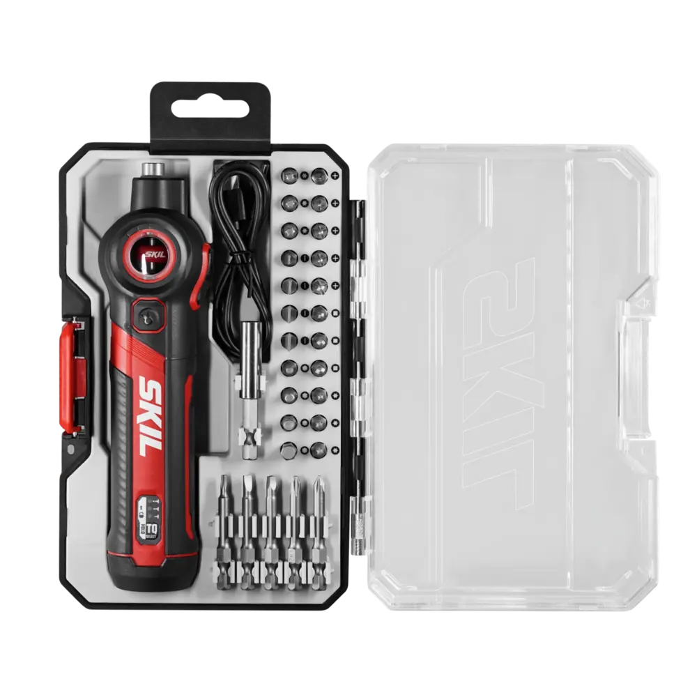 Skil Twist 2.0 Rechargeable 4V Screwdriver with 28 PC Bit Kit SD5619-02